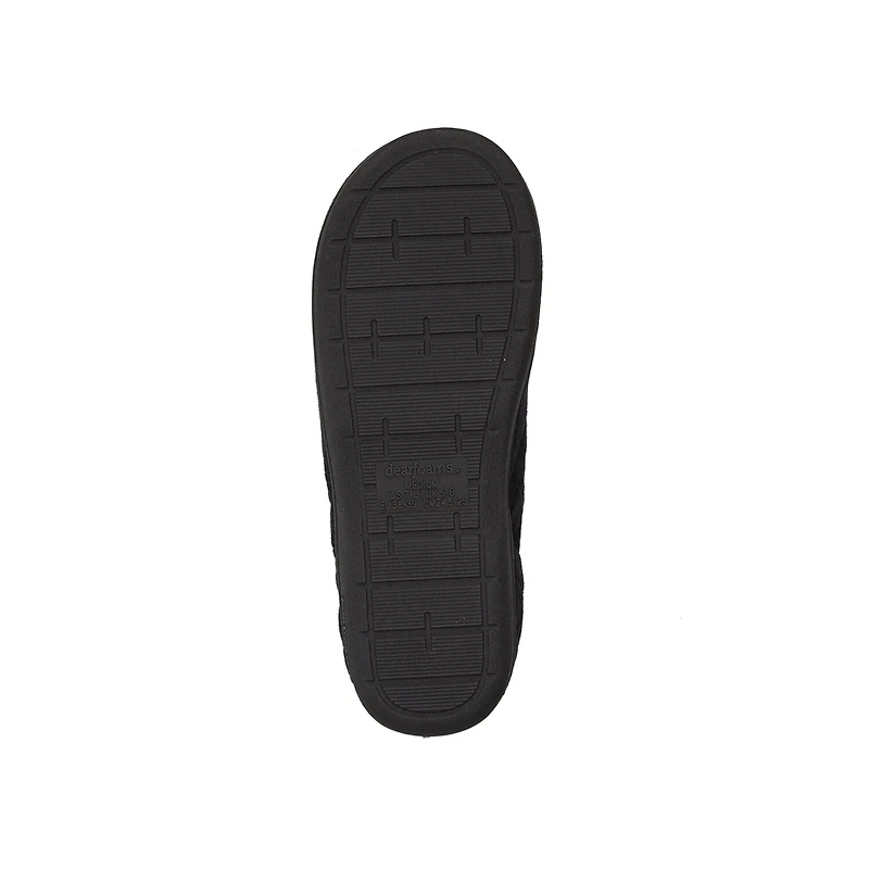 Dearfoams Darcy Velour Scuff Womens Memory Foam Clog Slippers