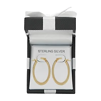 Womens 14K Gold Over Silver 27mm Round Hoop Earrings