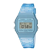 Casio Womens Digital Blue Strap Watch F91ws-2