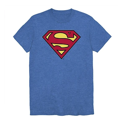 Mens Crew Neck Short Sleeve Regular Fit DC Comics Superman Graphic T-Shirt