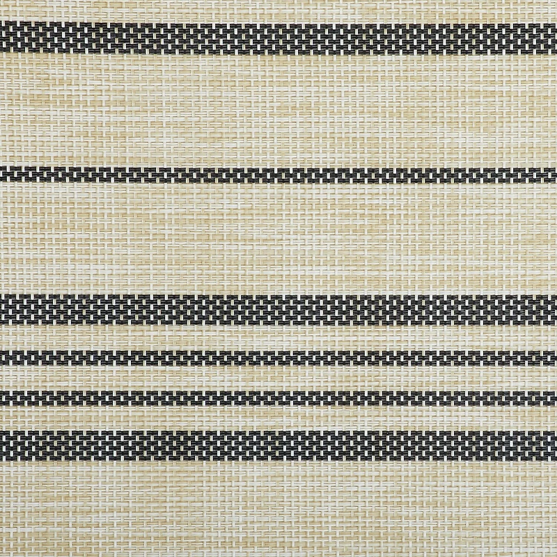 Design Imports Black Farmhouse Stripe Pvc Woven 6-pc. Table Linen Set