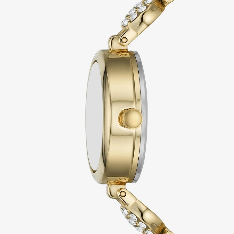Geneva Womens Crystal Accent Gold Tone Bracelet Watch Fmdjset075