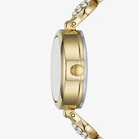 Geneva Womens Crystal Accent Gold Tone Bracelet Watch Fmdjset075