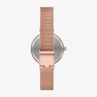 Geneva Womens Crystal Accent Rose Goldtone Stainless Steel Bracelet Watch Fmdjset076