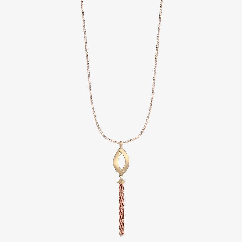 Liz Claiborne Tassel Womens 32 Inch Pendant Necklace