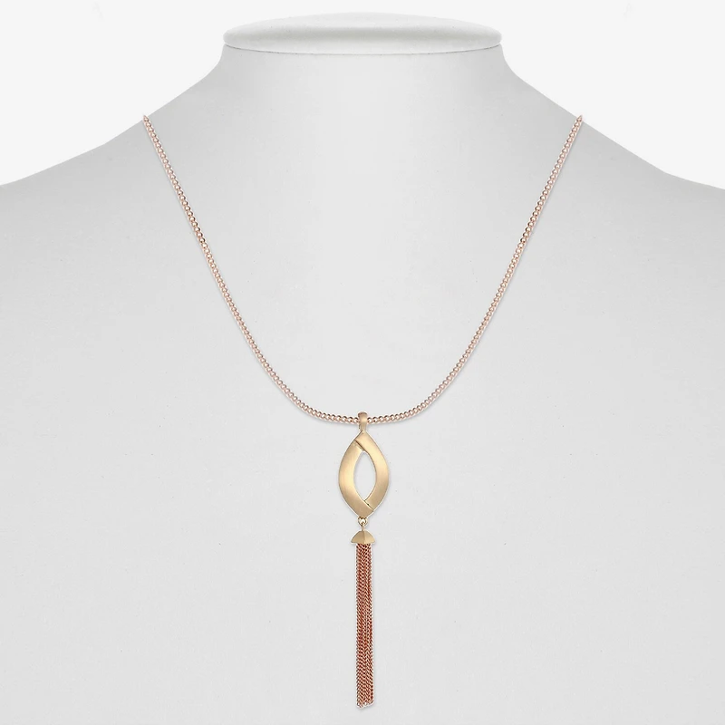 Liz Claiborne Tassel Womens 32 Inch Pendant Necklace
