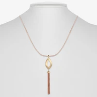 Liz Claiborne Tassel Womens 32 Inch Pendant Necklace