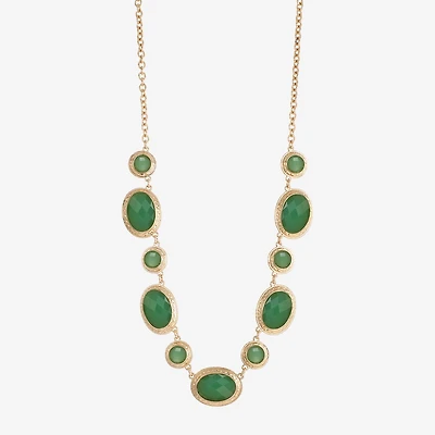 Monet Jewelry Gold Tone Womens 17 Inch Collar Necklace