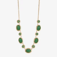 Monet Jewelry Gold Tone Womens 17 Inch Collar Necklace