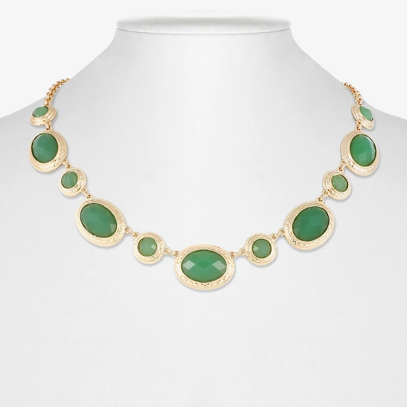 Monet Jewelry Gold Tone Womens 17 Inch Collar Necklace