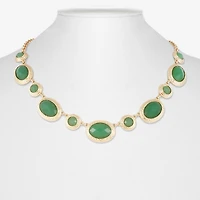 Monet Jewelry Gold Tone Womens 17 Inch Collar Necklace