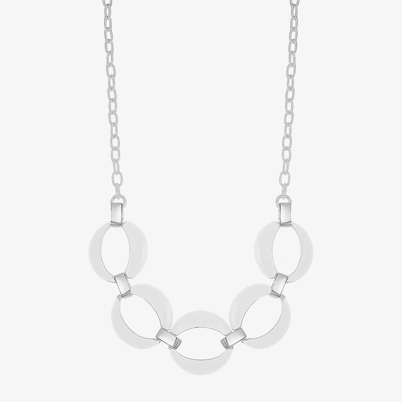 Liz Claiborne Open Link Womens 17 Inch Collar Necklace