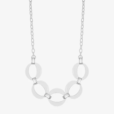 Liz Claiborne Open Link Womens 17 Inch Collar Necklace