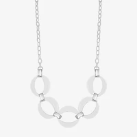 Liz Claiborne Open Link Womens 17 Inch Collar Necklace