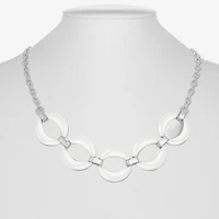 Liz Claiborne Open Link Womens 17 Inch Collar Necklace