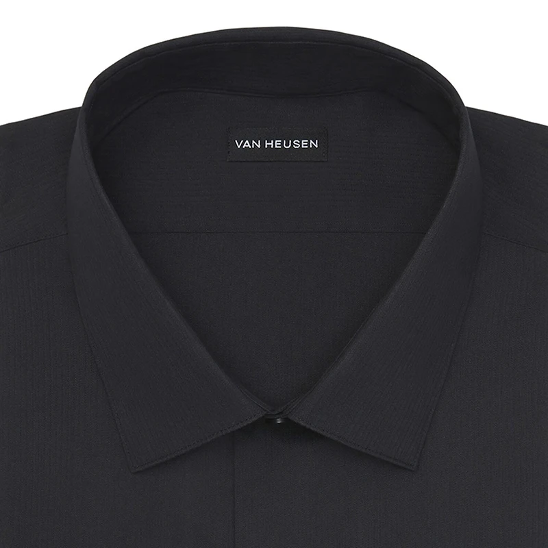 Van Heusen Everyday Defense Stain Shield Fitted Mens Modern Fit Stretch Fabric Wrinkle Free Long Sleeve Dress Shirt