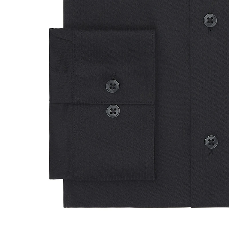 Van Heusen Everyday Defense Stain Shield Fitted Mens Modern Fit Stretch Fabric Wrinkle Free Long Sleeve Dress Shirt