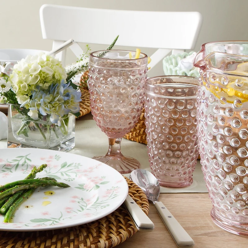 Martha Stewart Chauncey Hobnail Glass Serving Pitcher
