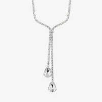 Monet Jewelry Timeless Silver Tone Bolo Necklace & Drop Earrings Womens Glass 2-pc. Jewelry Set