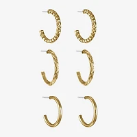 Liz Claiborne Womens Hypoallergenic 3 Pair Earring Set