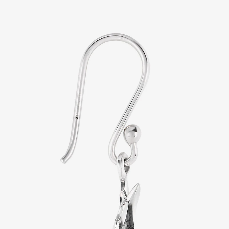 Bali Inspired Hummingbird Womens Gray Abalone Sterling Silver Drop Earrings