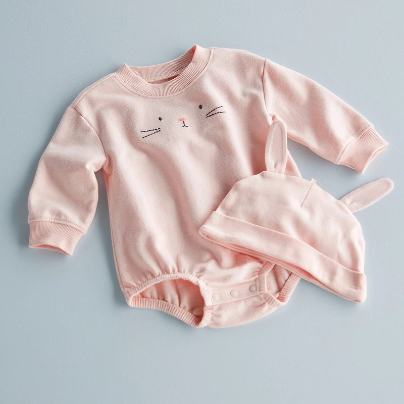 Carter's Baby Girls 2-pc. Round Neck Long Sleeve Bodysuit Set