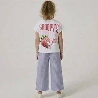 Grayson Little Toddler Girls Crew Neck Short Sleeve Relaxed Fit Snoopy Graphic T-Shirt