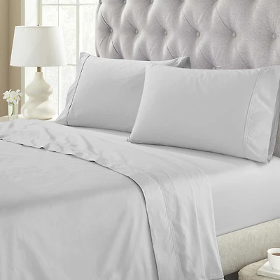SUPERIOR® Gina Organic Percale Crisp Breathable 300tc Deep Pocket Sheet Set