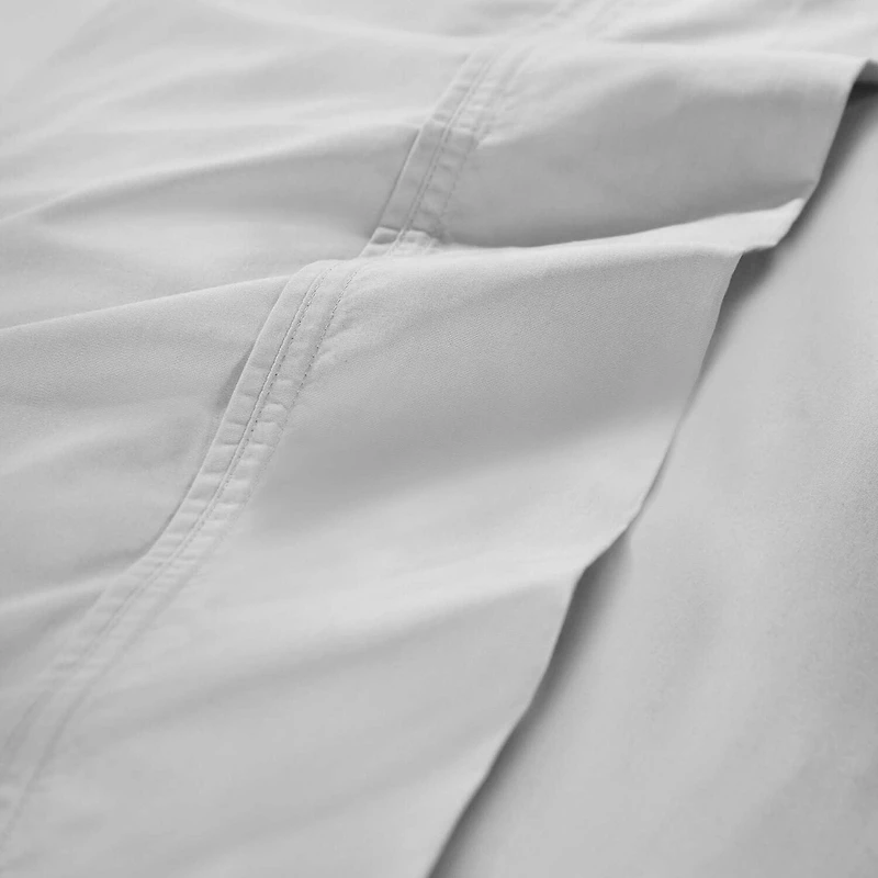 SUPERIOR® Gina Organic Percale Crisp Breathable 300tc Deep Pocket Sheet Set