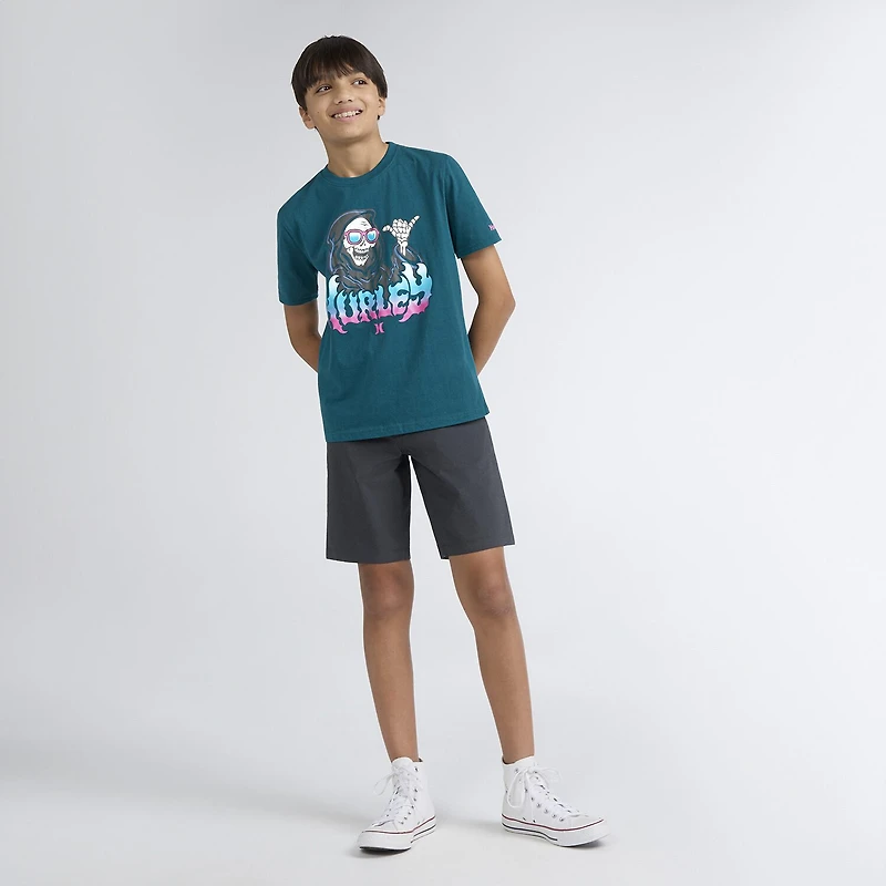 Hurley Big Kid Boys Crew Neck Short Sleeve Regular Fit Graphic T-Shirt
