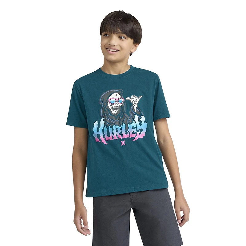 Hurley Big Kid Boys Crew Neck Short Sleeve Regular Fit Graphic T-Shirt