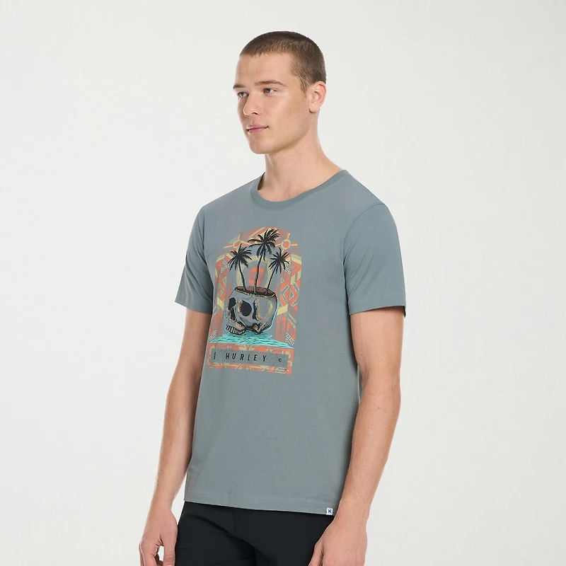 Hurley Mens Crew Neck Short Sleeve Regular Fit Graphic T-Shirt