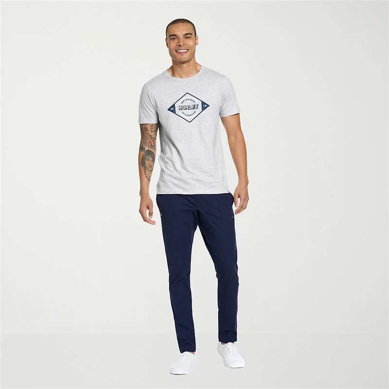 Hurley Mens Crew Neck Short Sleeve Regular Fit Graphic T-Shirt