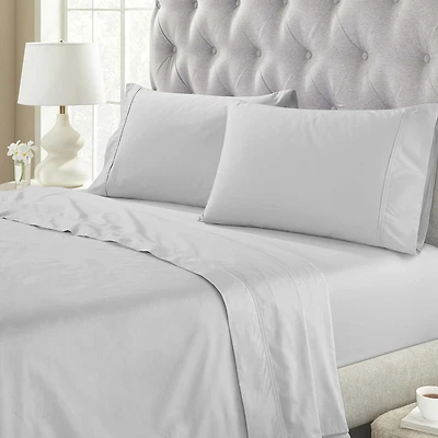 SUPERIOR® Gina Organic Percale Crisp Breathable 300tc Fitted Sheet