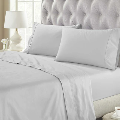 SUPERIOR® Gina Organic Percale Crisp Breathable 300tc Flat Sheet