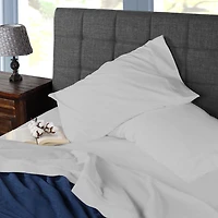 SUPERIOR® Gina Organic Percale Crisp Breathable 300tc Flat Sheet