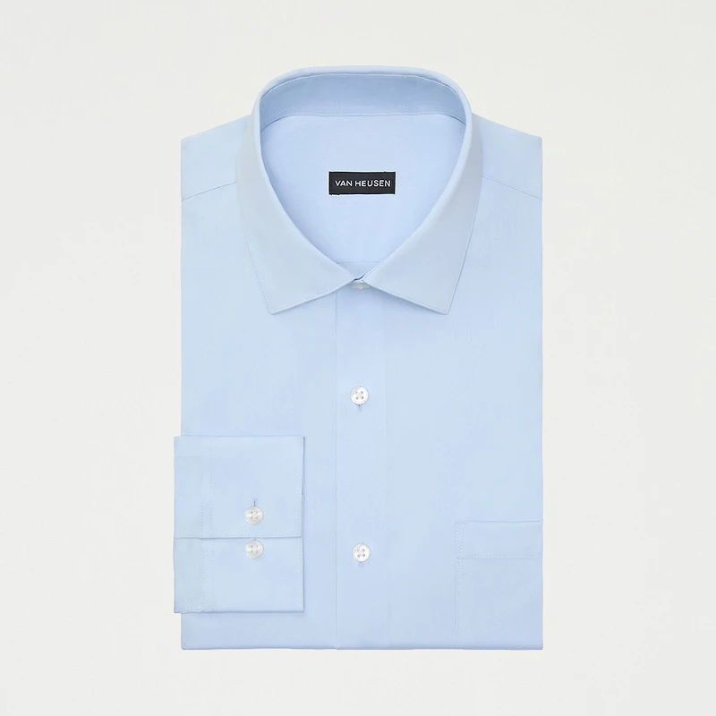 Van Heusen Ultra Flex Mens Regular Fit Stretch Fabric Wrinkle Free Long Sleeve Dress Shirt
