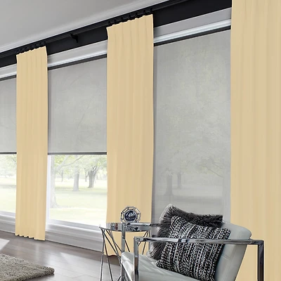 Bali Coastal Pinch Pleat Custom Light-Filtering Single Curtain Panel