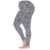 White Mark Womens Mid Rise 28" Plus Full Length Leggings