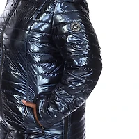 White Mark Womens Plus Water Resistant Midweight Puffer Jacket