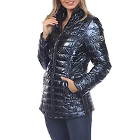 White Mark Womens Water Resistant Puffer Jacket