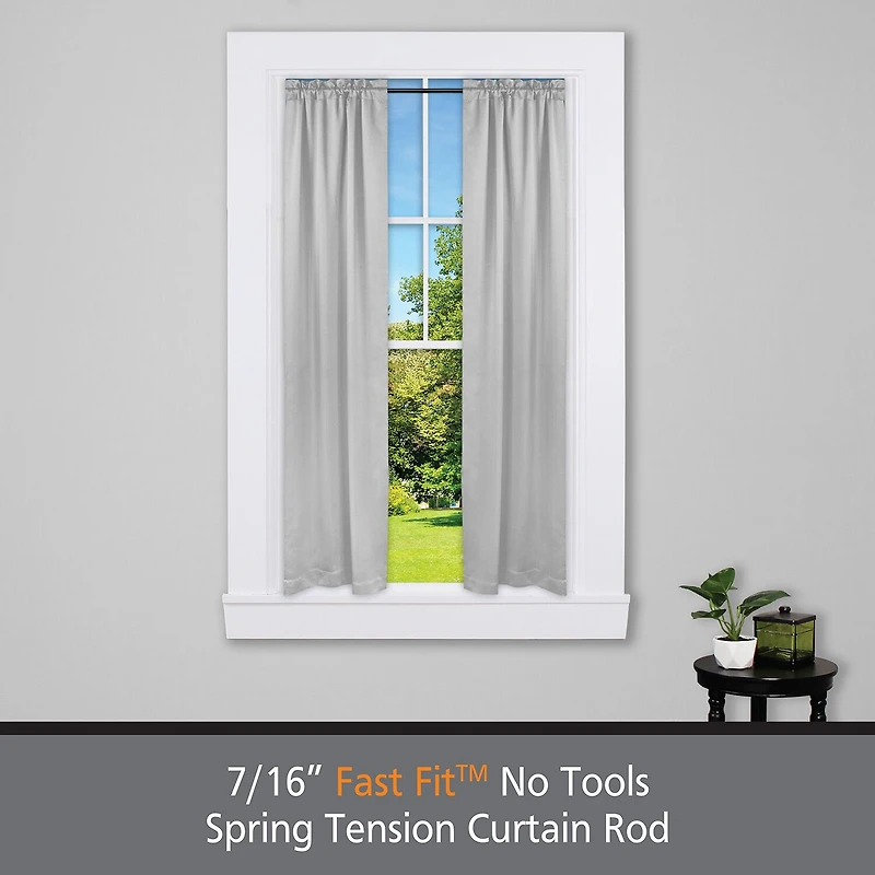 Kenney Fast Fit No Tools 2 Pack 7/16 Tension Curtain Rod