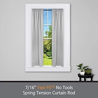 Kenney Fast Fit No Tools 2 Pack 7/16 Tension Curtain Rod