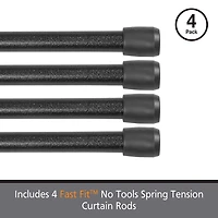 Kenney Fast Fit No Tools Pack 7/16 Tension Curtain Rod