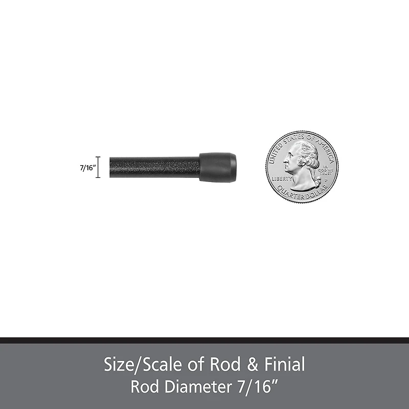 Kenney Fast Fit No Tools Pack 7/16 Tension Curtain Rod
