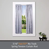 Kenney Fast Fit No Tools Pack 7/16 Tension Curtain Rod