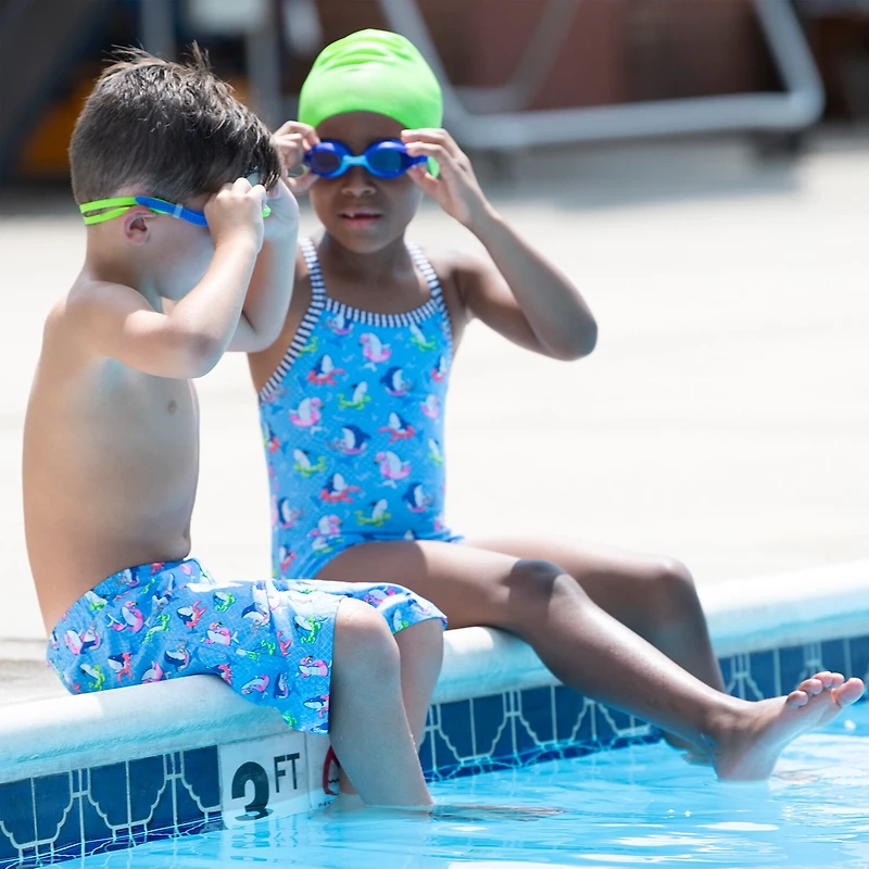 Dolfin Little & Big Kid Girls Easy-on + Easy-off Animal Sleeveless One Piece Swimsuit