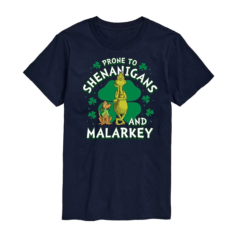 Mens Short Sleeve Dr. Seuss St. Patrick's Day Graphic T-Shirt