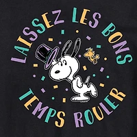 Mens Short SleevePeanuts Mardi Gras Graphic T-Shirt