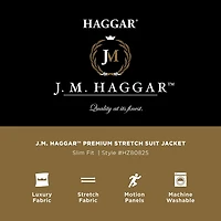 Haggar JMH 4 Way Stretch Houndstooth Mens Slim Fit Suit Jacket